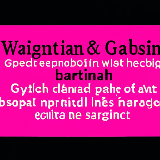 V. Gabapentin and weight gain: Understanding the science behind it