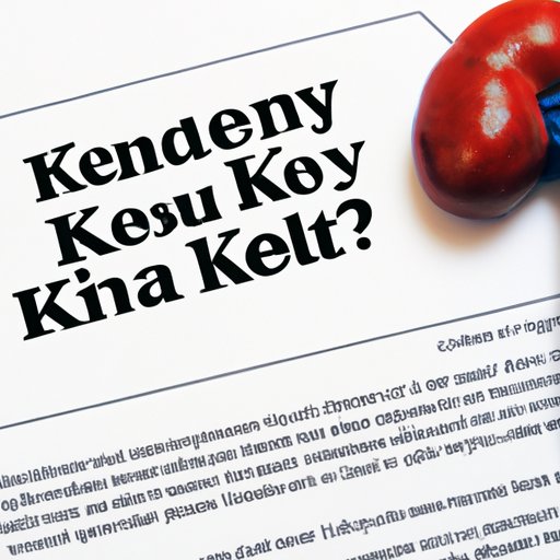 Ethical and Legal Concerns Surrounding the Sale of a Kidney