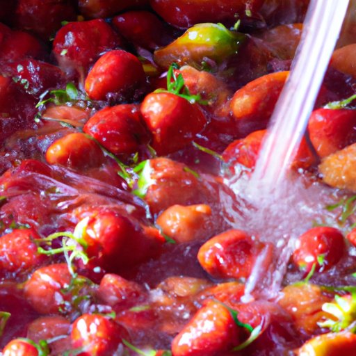 Different methods for washing strawberries