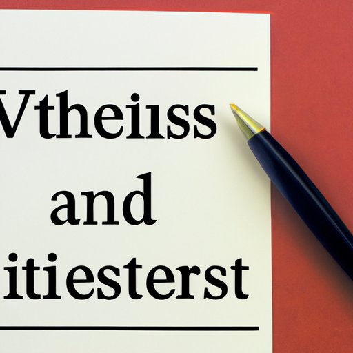 V. The importance of a thesis statement in academic writing