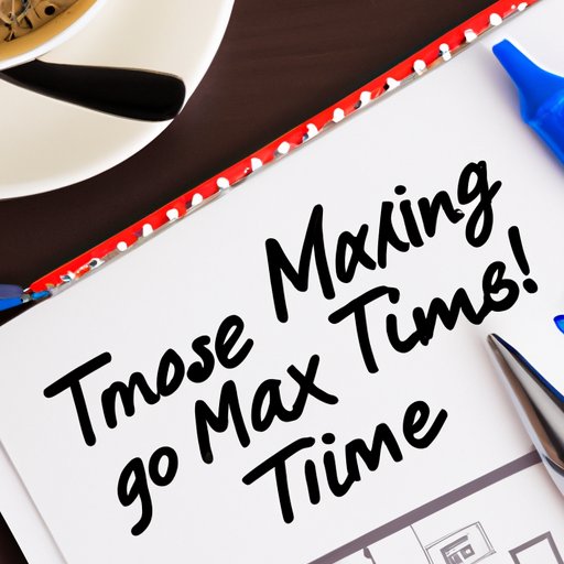 Maximizing Your Time: How Making a Few Changes Can Boost Your Productivity